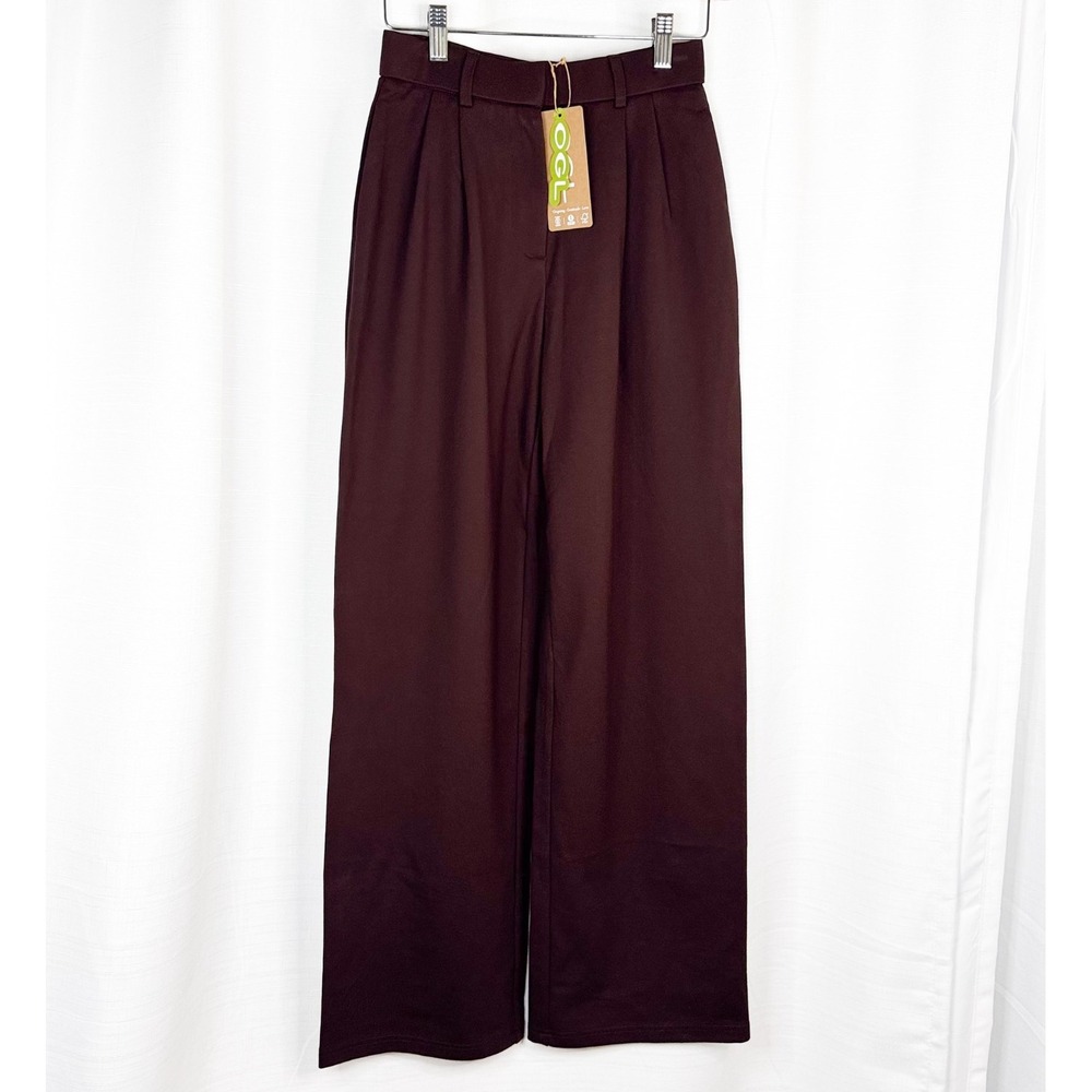 OGL Ponte-De-Roma Breezy Wide Leg Pant with Pockets Hickory Brown medium NEW